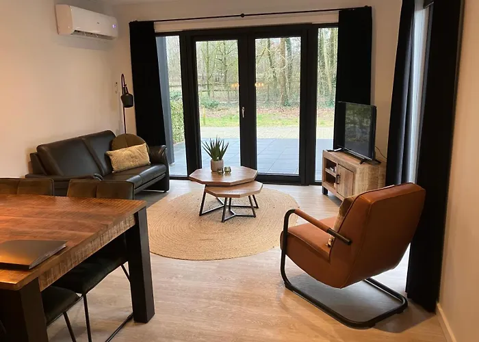 Schitterend 6 Persoons Met Hottub Aan De Bossen Chalet Putten